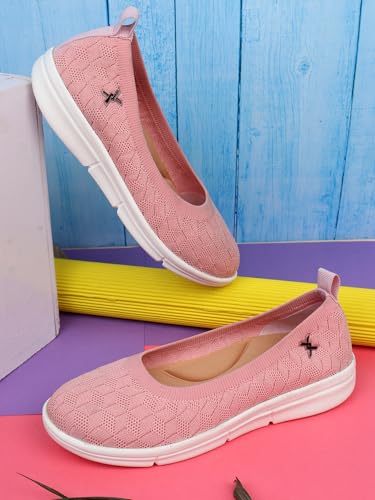 Image of Carlton London Women's Textured Knit Comfort Ballet Flats