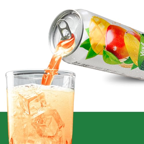 Image of VINUT 100% Mango Juice, No Added Sugar, Not From Concentrate, 16.9 fl oz (500 mL) Can, Pack of 6