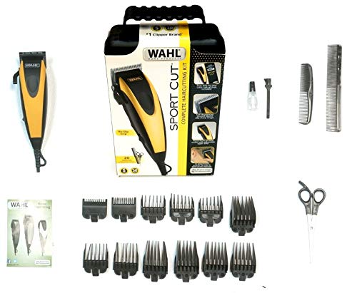 Wahl 20-Piece Combo Sport Cut No-Slip Self Sharpening Complete Clippers Haircut Kit #9423