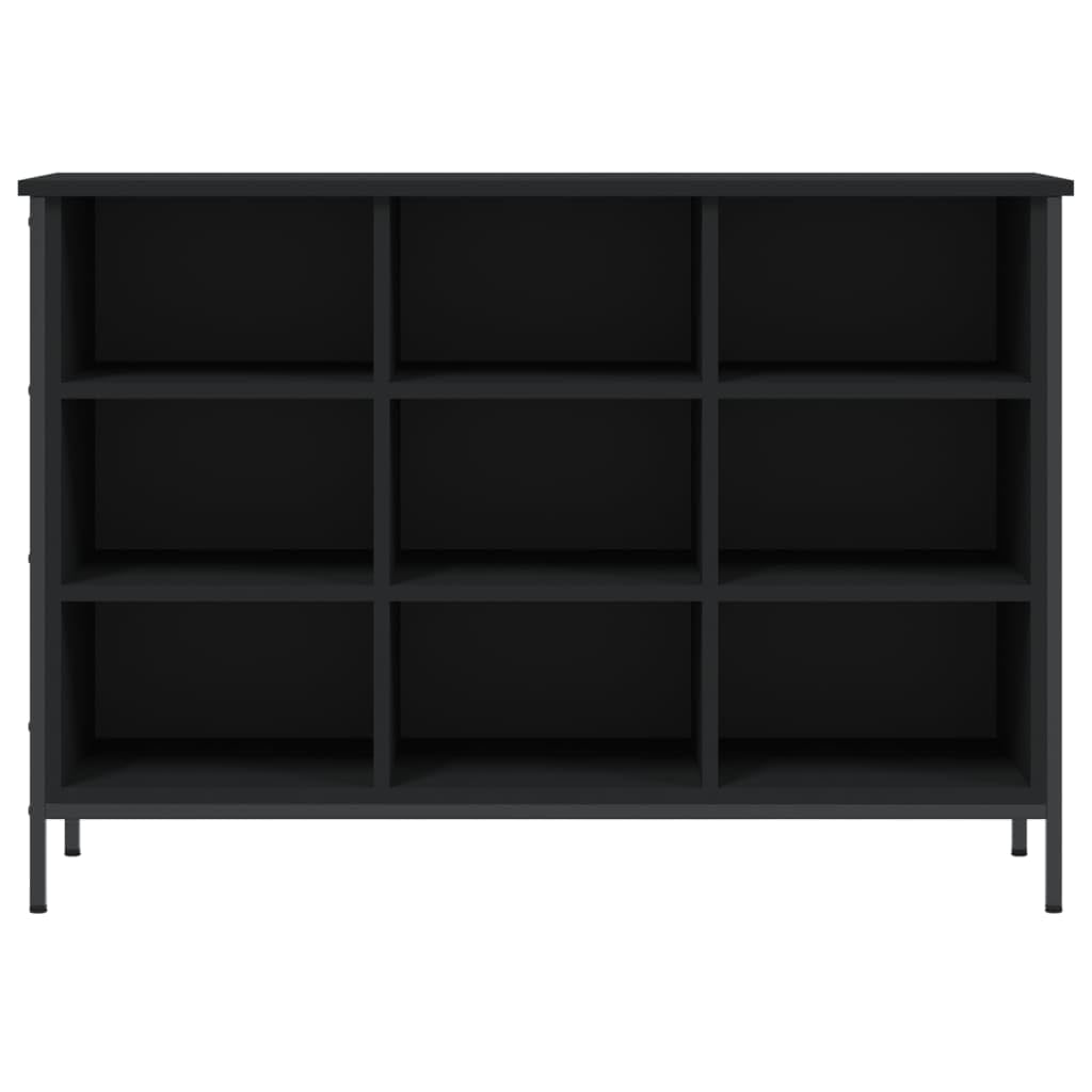 Regał na buty, czarny, 100 x 35 x 70 cm, materiał drewnopochodny, wytrzymała szafka na buty z 9 półkami do wejścia, uniwersalny organizer, stabilne przechowywanie butów