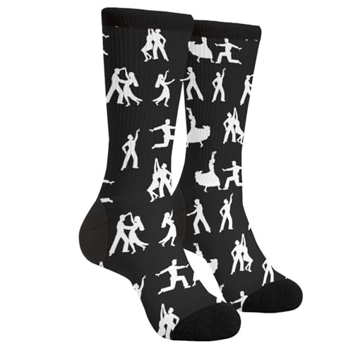 Will Budxeg SB-122 Ballroom Dancing Dance Music Casual Unisex Novelty Fun Crew Socks Fashion Comfortable Men'S And Women'S Crazy Dress Socks cover