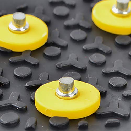 SH-RuiDu 1 Pair 10-Stud Ice & Snow Grips, Wear-Resistant Over Shoe Slip-on Stretchy Spikes Crampons for Climbing Tool