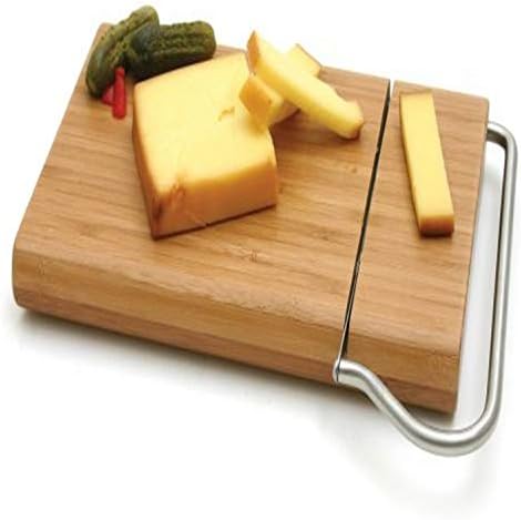 Swissmar Bamboo Cheese Board with Stainless Steel Wire Slicer – Non-Slip Feet, Easy-Clean Surface – Cut & Serve Cheese in Style – Eco-Friendly Bamboo, Gift Boxed – Perfect for Entertaining or Gifting image 2