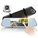 Aoxun Mirror Dash Camera 7" Touch Screen - Dual Lens 1080P HD Front 720P HD Wide Angle Backup Camera with G-Sensor and 24-Hour Parking Monitor