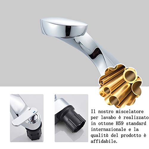 JUNSHENG-Grifo-de-bano-Curvo-Mezclador-Lavabo-Monomando-Grifo-Lavabo-Cromo-Agua-Fria-y-Caliente