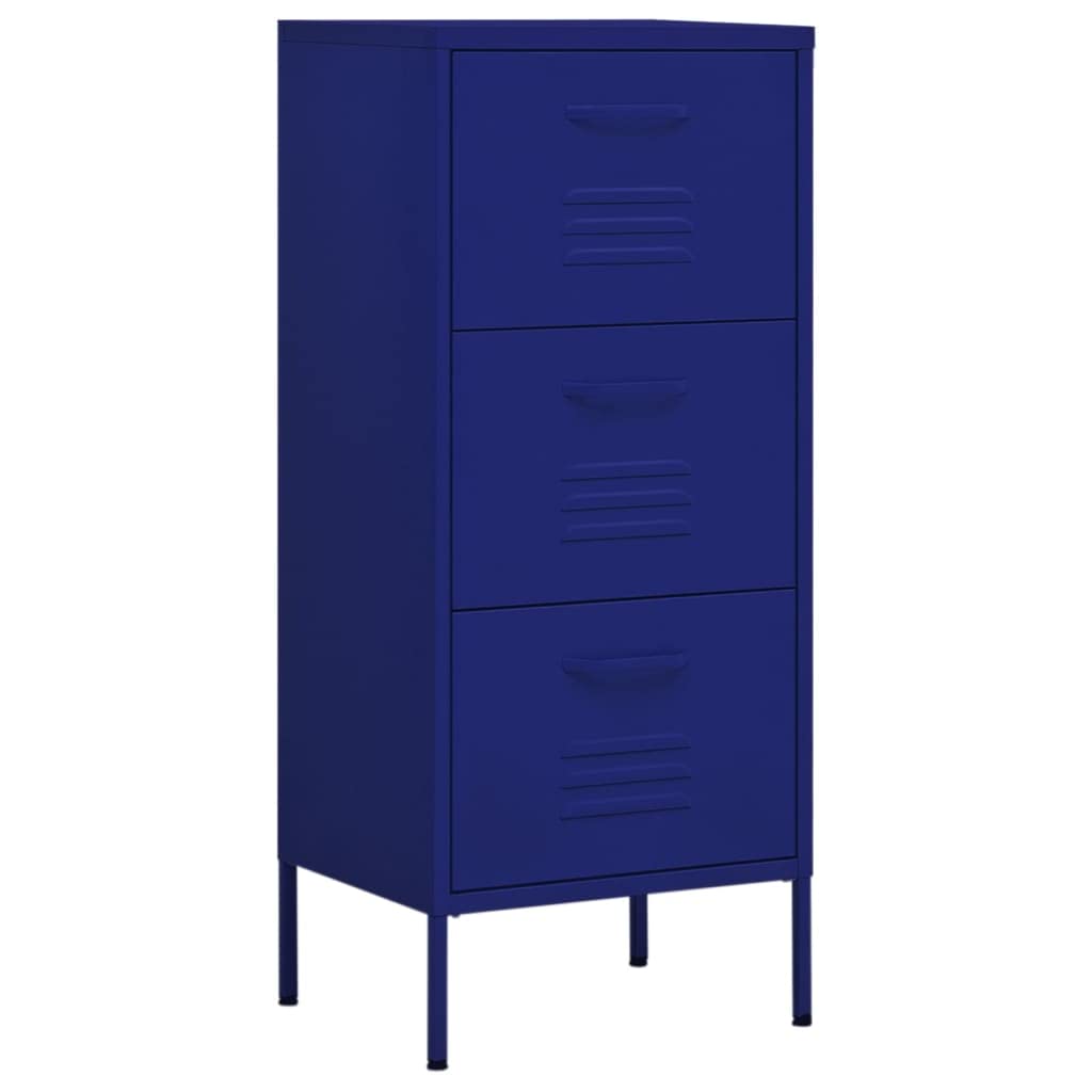 Armadietto in metallo color vitello con 3 Ders 102 cm di altezza Slish blu documento per casa e ufficio salvaspazio Sto Solut per cartelle di file.