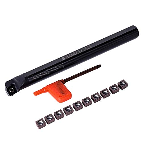 Barre d'alésage S16Q-SCLCR09 16 mm anti-vibration avec 10 inserts CCMT09T3 contre le broutement