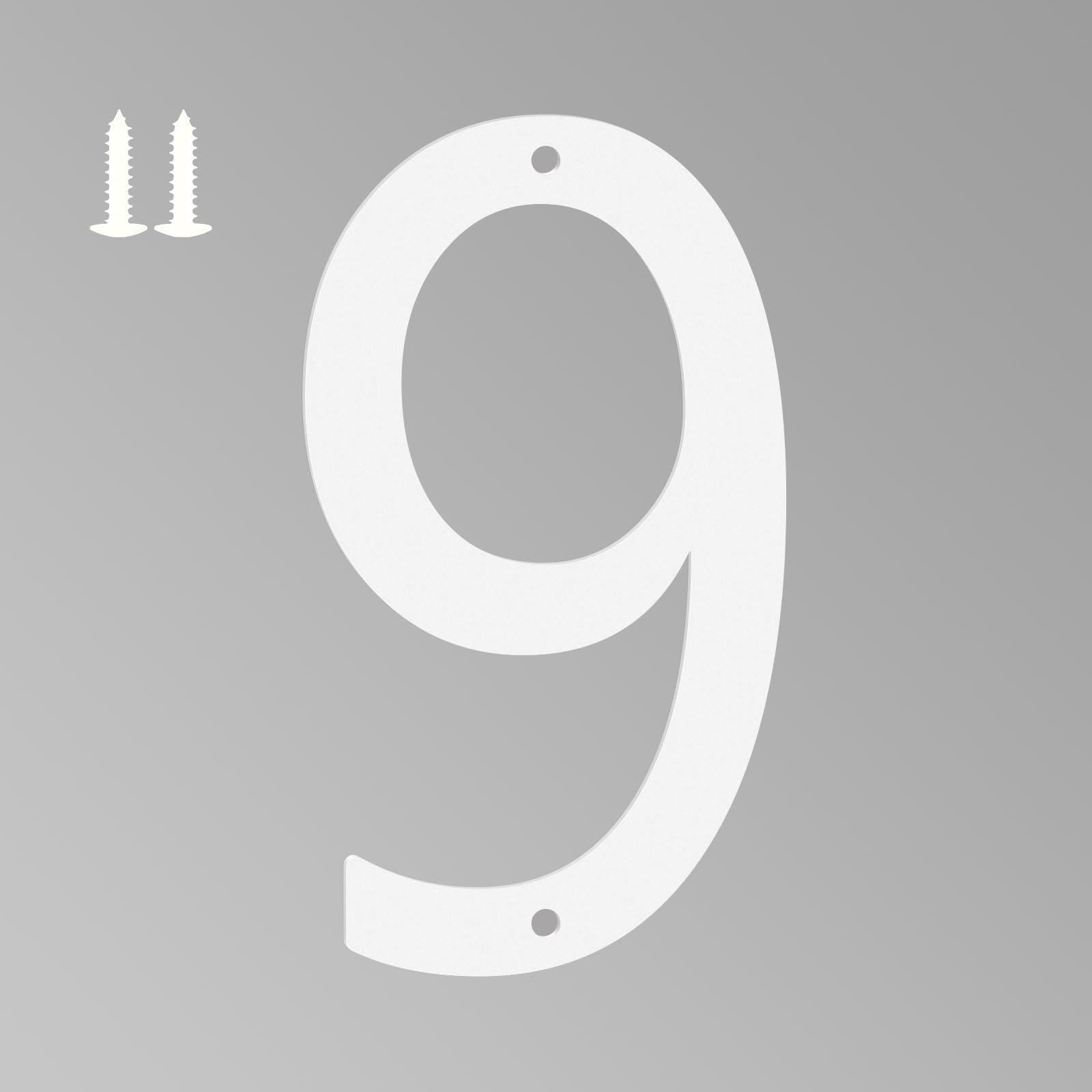 28 Inch White House Numbers for Outside, Metal Letters for Outdoor Signs, Anti-rust Aluminium House Address Letters for Front Door, Office, and Garden Decoration (Number 9)