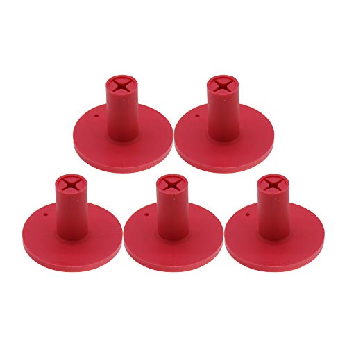 QHALEN Lot de 5 porte-tee en caoutchouc pour golf, conduite de golf, Rouge