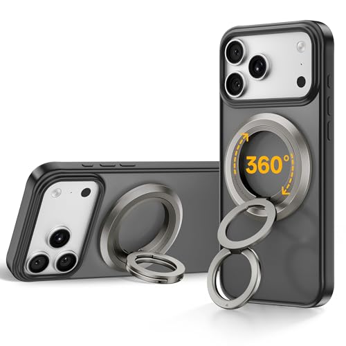 Image of SYNCWIRE Magnetic Phone Ring Holder, for MagSafe Phone Grip Stand Kickstand | 360 Rotation, Double-Sided Magnet, Cell Phone Grip Finger Holder, for iPhone 17 16 15 14 13 12 Pro Max, MagSafe Accessories