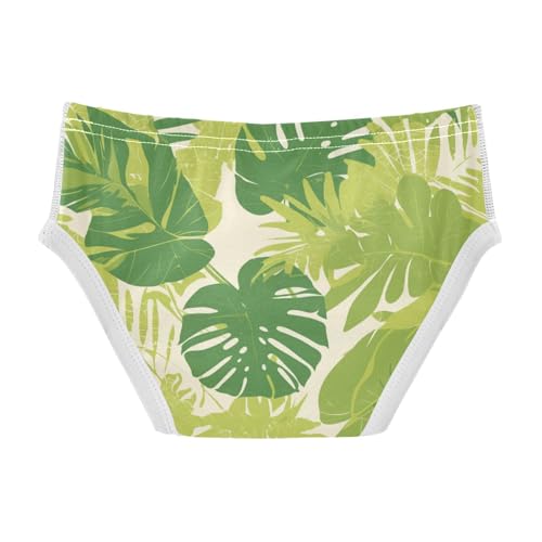 KLL Tropical Greens Leaves Baby Boys Pure Cotton Underwear Briefs Breathable Undies2