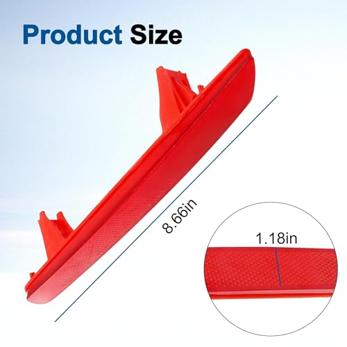 Image of 1 Pair Left Right Side Red Rear Bumper Reflector Light Fit for Honda CR-V 2010 2011 Replace 33505-SWA-J01 HO1185101 HO1184101