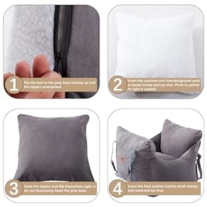 NexHome-Dog-Car-Seat-Dog-Beds-for-Small-Dogs-Waterproof-Dog-Booster-Seat-for-Car-with-Storage-Pockets-Clip-On-Safety-Leash-Pet-Car-Seat-Puppy-Travel-Carrier-Bed-Up-to-25lbsGray - Cucciolini Doodles   NexHome-Dog-Car-Seat-Dog-Beds-for-Small-Dogs-Waterproof-Dog-Booster-Seat-for-Car-with-Storage-Pockets-Clip-On-Safety-Leash-Pet-Car-Seat-Puppy-Travel-Carrier-Bed-Up-to-25lbsGray