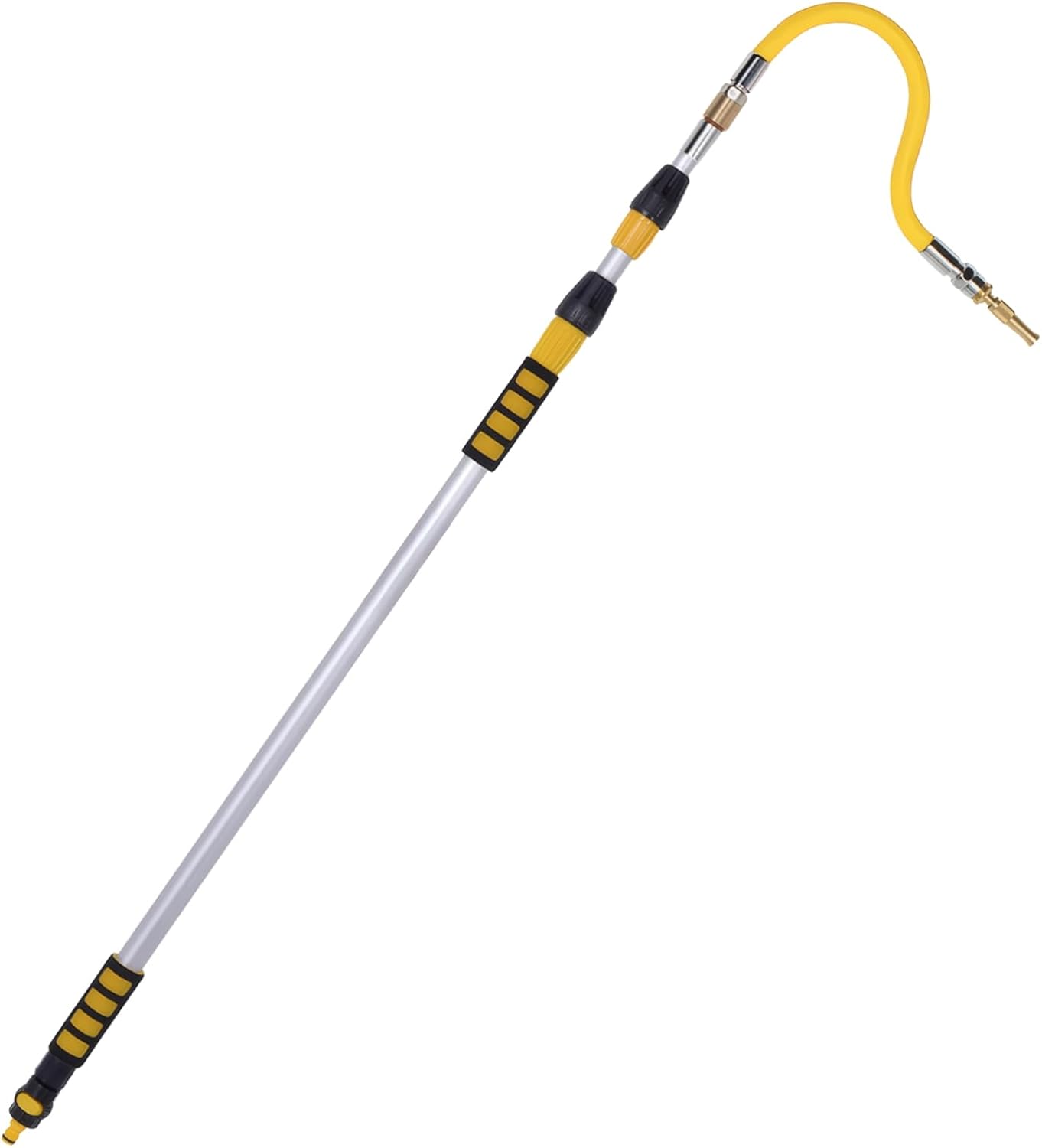 Design Ergonomic Lightweight, Tool Cleaning Gutter Extendable 1.6M / 62.9 in, Wand Roof and Gutter Adjustable, Head Bendable, Interface Water Gun High-Pressure, for Easy Cleaning