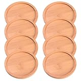 LAPYAPPE 8 Runde Bambus Blumentopf Untersetzer für Fensterbank und Schreibtisch Langlebig als...