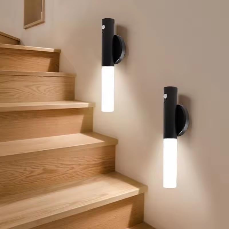 LED Battery Black Wall Lamp Indoor Led Magnetic Portable Lamp Charge for Hallway Bedroom Light,Elegant