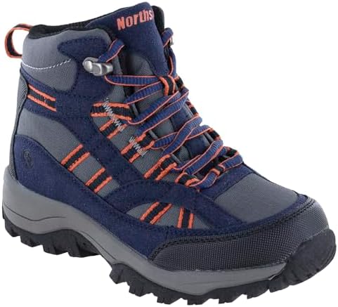 Northside Unisex-Child Rampart Mid Hiking Boots – Lightweight Performance | Suede/Ripstop Nylon Moisture-Wicking Quick Lace-Up Durable TPR Outsole | Kids Hiking Adventure Essential