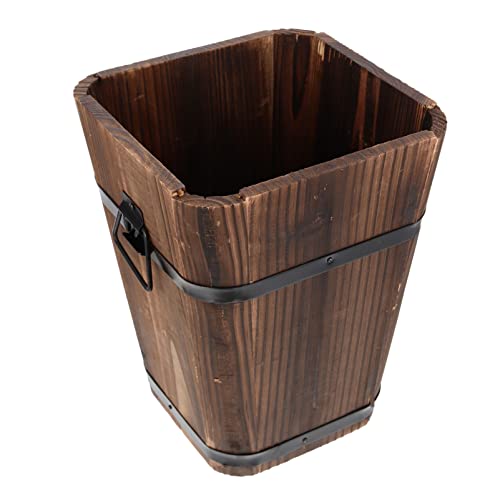 Rustik trähink fatkruka Rustik whiskyhink Blomplanterare Suckulentplantor Krukor Lådor Behållare for uteplats Trädgård Bakgård