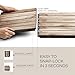 THYOI 10 Pcs Deck Tiles, Patio Flooring - Outdoor Waterproof Acacia Wood Tiles for All Weather Use - Balcony, Backyard, Indoor & Outdoor (White Striped Pattern, 10 Square Ft)