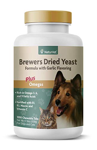 NaturVet – Brewer’s Dried Yeast Formula with Garlic Flavoring – Plus Omegas –