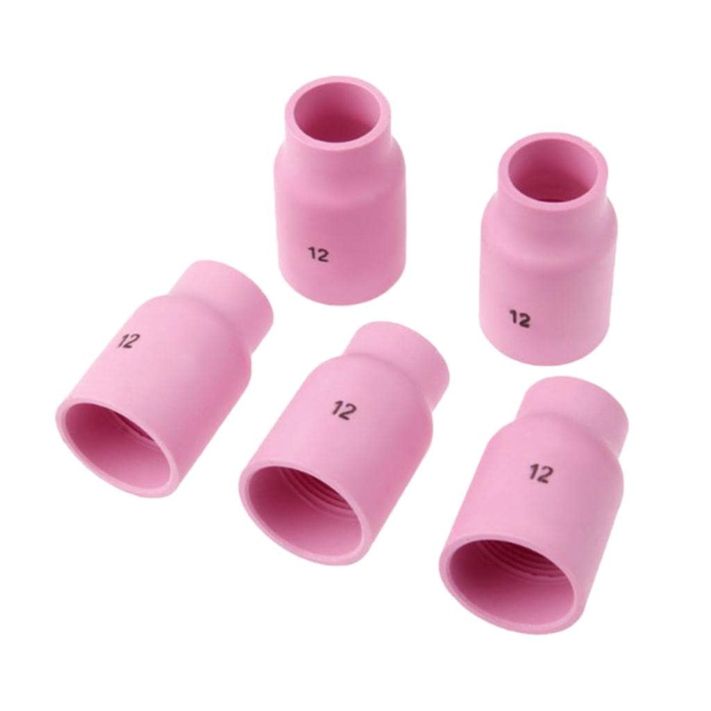 5pc Alumina Ceramic Cup Nozzles 53N87#12 for TIG Torch PTA DB SR WP17 18 26