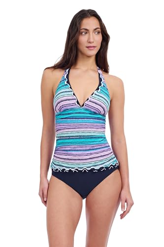 Tankini femme bleu marine maillot de bain deux pièces volants Gottex