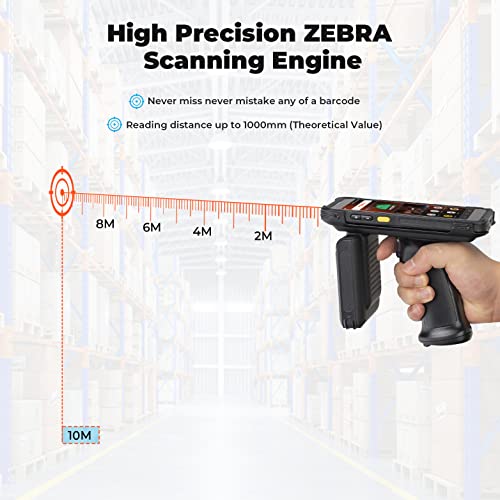 Android Barcode Scanner, Uhf Scanner, Rfid Scanner Handheld, 2023 New Munbyn Android 11 Mobile Computer, Pistol Grip, 1D 2D Qr, Zebra Scanner, Delivery Wms Inventory Management, Bluetooth 5.1, Wi-Fi 6 #TOP2