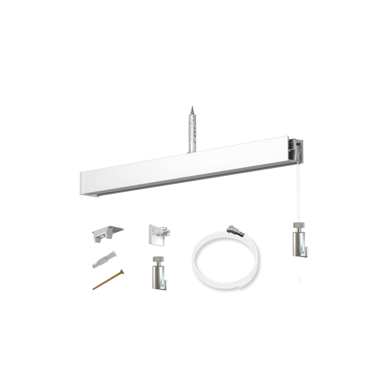 NEWLY - 4 mètres : Pack complet cimaise Newly R40 - Blanc