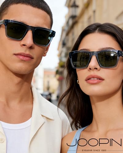 Image of Joopin Acetate Square Sunglasses Men Polarized UV400 Protection Trendy Oversized Sun Glasses Retro Shades Women