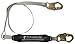 Shock Absorbing Lanyard, 6 ft, 310 lb Weight Capacity, Silver