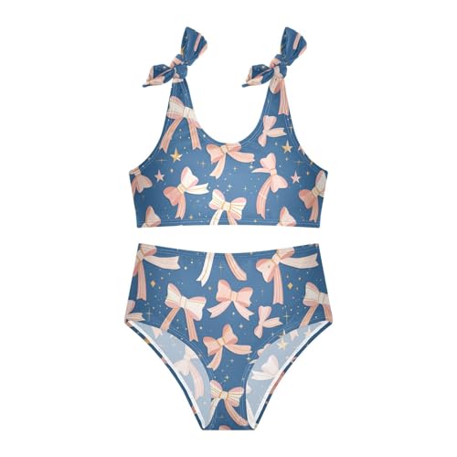 Wusikd Bows Girls Swimsuits Two Piece Stars Swimwear Bikini Set for for Girls Size 3T3