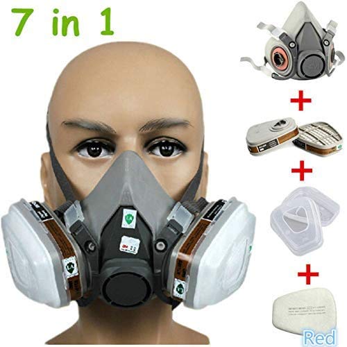 AiliveSun 2PCS 7 in 1 Half Face Cover Facepiece Mouse Cover 6200 Spray