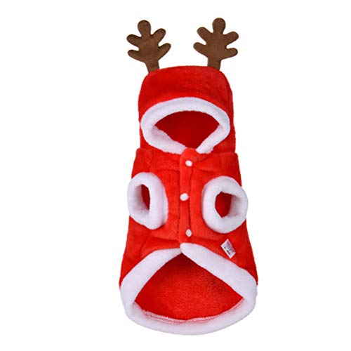 Roupa para cachorros-Adorable Pet Elk Clothes Ternos de festa de fantasia de Natal quente para cacho