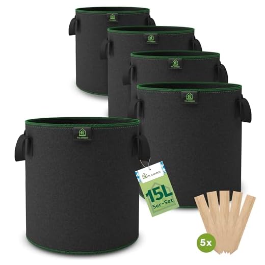 BioBizz 02-075-100 Erde Light-Mix Potting Soil 50 L Bag 10 TTL GARDEN 5X 15L Pflanzsack aus Vlies Stoff - 5er Set 15 Liter Pflanztaschen aus 300 g/m² Filz & Vliesstoff Pflanzgefäß Pflanzbeutel Wachstumstasche für Balkon Terrasse Gewächshaus & Garten