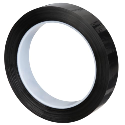 Image of 3M Polyester Film Tape 850, Black, 1 /2 in x 72 yd, 1.9 mil, 72 per case