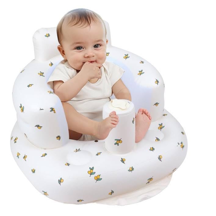 TRADY Baby Inflatable Sitting Chair with Air Pump, Anti-Slip Support Seat for Babies 6–36 Months, Portable Baby Sofa Seat with High Backrest, Indoor Outdoor Baby Seat for Feeding,Bathing,Travel & Play-image-39