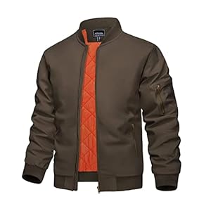KEFITEVD Baseballjack voor heren, bomberjackstijl voor de winter, militaire retrostijl, warm, zakken met ritssluiting