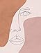 Abstract Line Art Female Face Wall Art. 11x14 UNFRAMED Print. Abstract, Minimalist Modern Wall Decor for the Home. Perfect for a Gallery Wall. Neutral Shades of Pink, Terracotta.