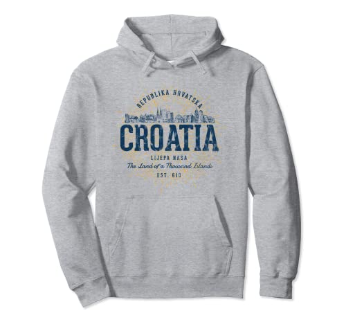 Croatia Estilo retro Vintage Croacia Sudadera con Capucha Cover