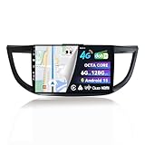 BXLIYER | INTEGRE 4G LTE & Dab| 6G+128G   Android 15 Autoradio pour Honda CRV (2012 2016)   Carplay + Android Auto   Caméra + MIC   2 Din   QLED 10.1 Pouce   Volant Dual Band WiFi 360 CAM Bluetooth