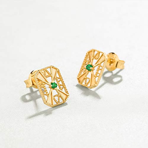 Boucles d'oreilles émeraude géométriques pour révéler votre éclat
