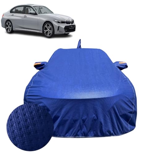 Image of Car Cover For BMW 3 Series Gran Limousine (2021-2026)| 100% Waterproof Cover with REFLECTIVE Mirror Pockets | Dustproof, Scratchproof, Heatproof 3 Series GL Car Cover |Soft Cotton Lining|BLUE