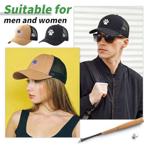 Image of Suhine 24 Pcs Blank Trucker Hat Bulk Unisex Mesh Baseball Cap for Sublimation Embroidery Vintage Adjustable Hat for Men Women
