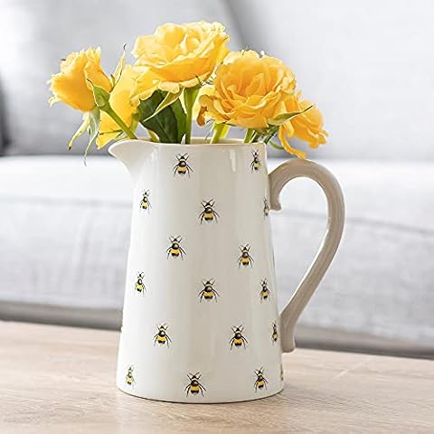 ZALE YARDLEY Ceramic Bee Flower Jug Cover