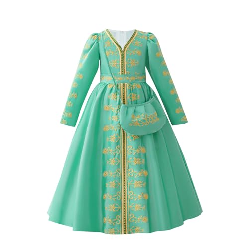 Lmdudan Girls Embroidered Muslim Dress Kids Abaya Long Sleeve Eid Robe 2025 Islamic Dresses Prayer Clothes 4-8 Years