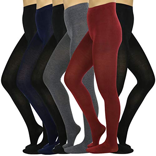 ToBeInStyle Women's Single or Pack of 6 Warm Acrylic Blend Winter Tights2