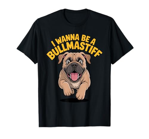 Cartoon Pet Giant Dog Breed Funny I Wanna be a Bullmastiff T-Shirt