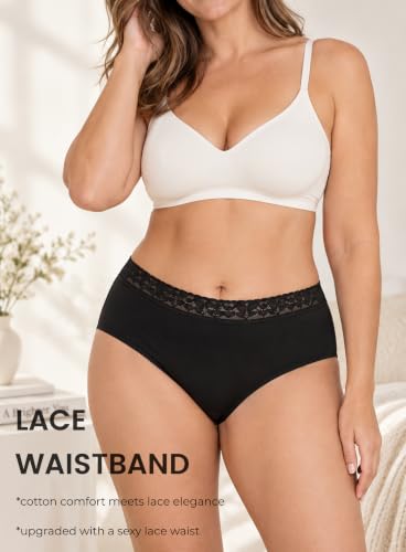6-Pack Ready to Love Women's Cotton Bikini Panties w/ Lace Waistband (Multicolor) from - image 5