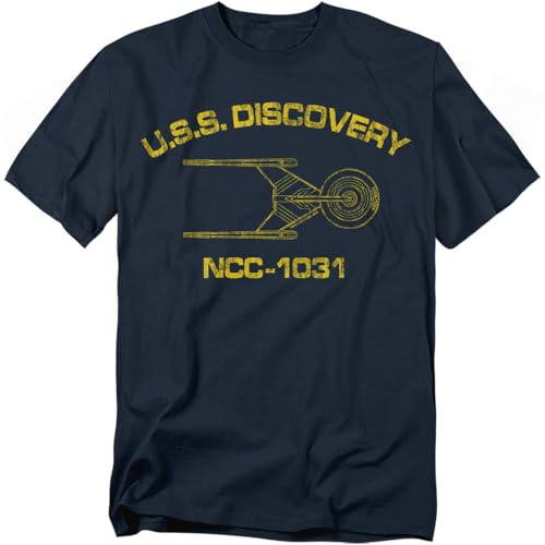 Popfunk Star Trek U.S.S. Discovery Athletic T Shirt (XX-Large)