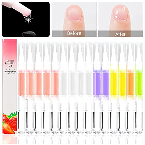NAILWIND Nail Cuticle Oil Pen Set Cuticle Revitalizer Oil Pen for Nails with Soft Brush Cuticle Oil Bulk Softener Moist Gel Nail Treatment Nourishment Fruity